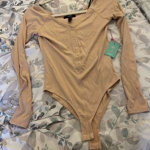 Nude Forever 21 Bodysuit